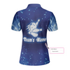 Bowling On Blue Fire Custom Short Sleeve Women Polo Shirt, Personalized Blue Flame Polo Shirt For Female Bowlers - Hyperfavor