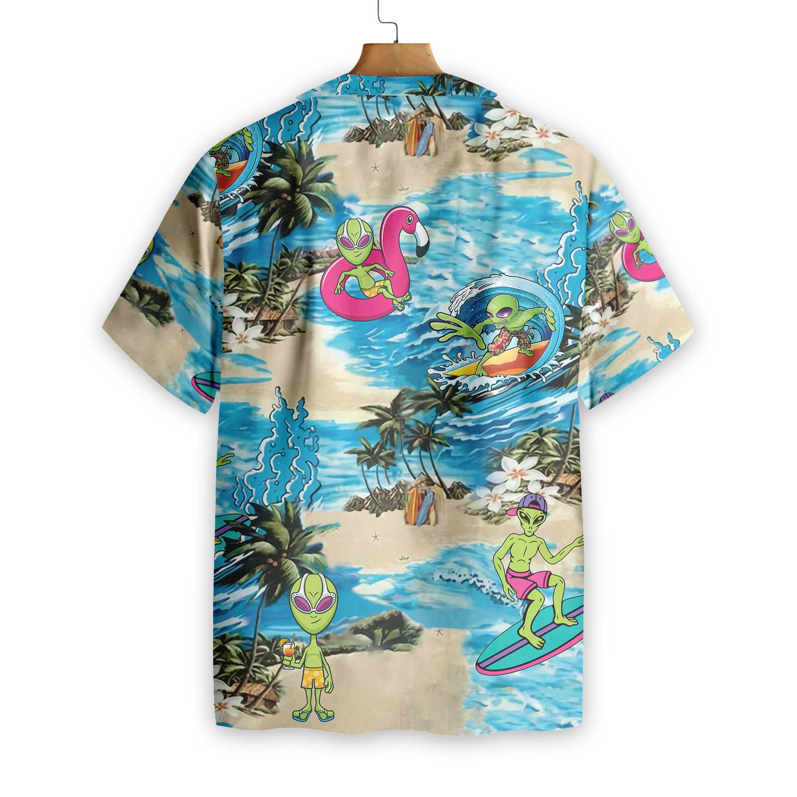 Alien On The Beach Hawaiian Shirt