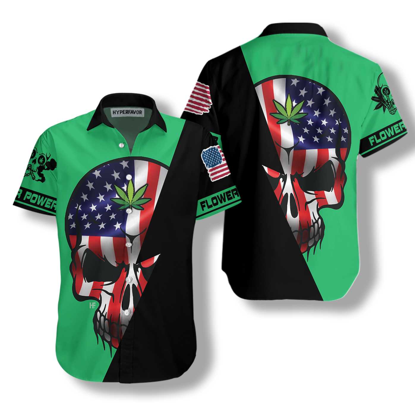 American Marijuana Power Hawaiian Shirt