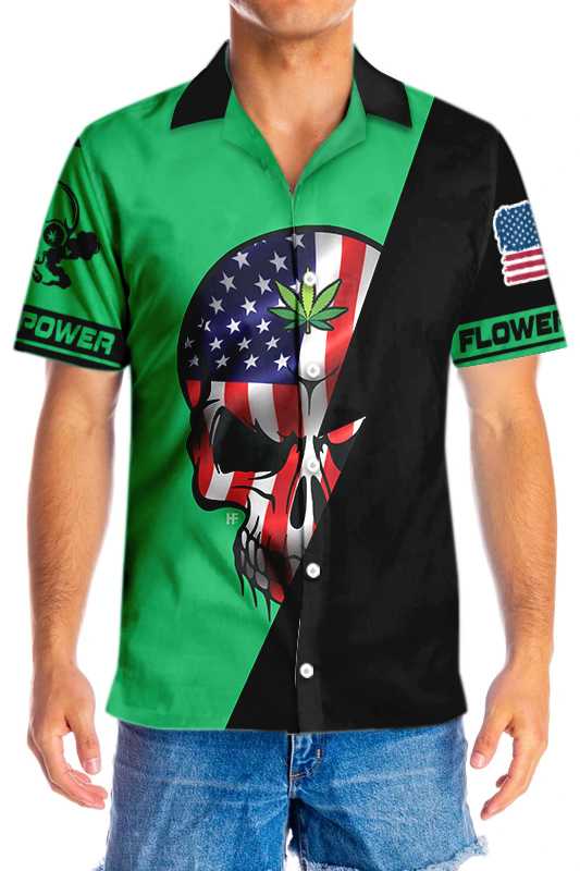 American Marijuana Power Hawaiian Shirt