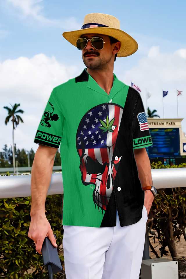 American Marijuana Power Hawaiian Shirt