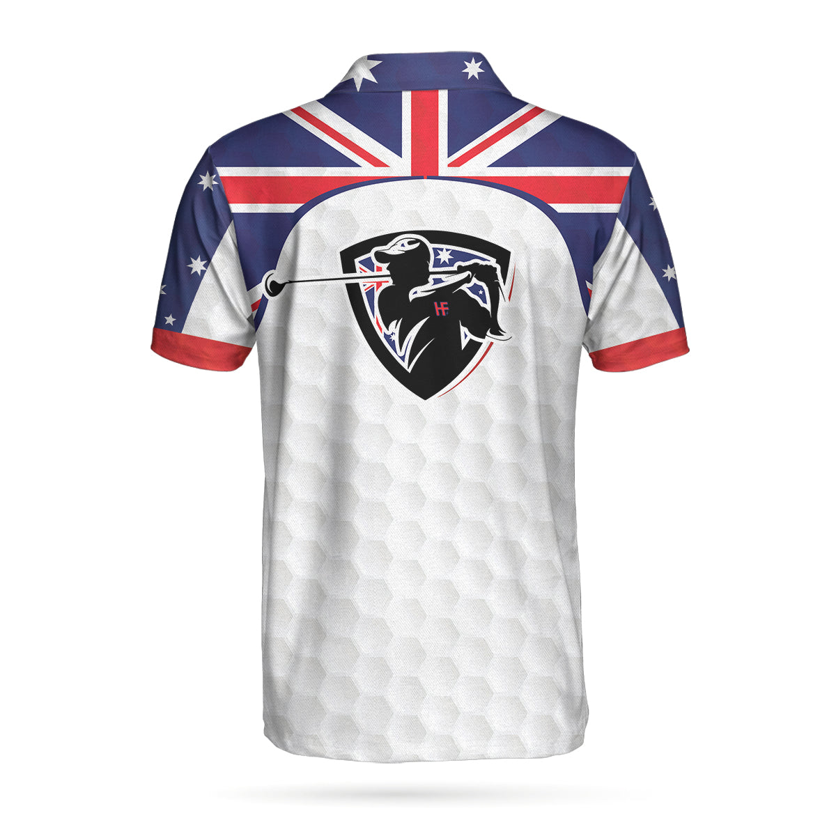 Australian Flag Golf Texture Polo Shirt, Ripped Polo Shirt, Best Golf Shirt For Men