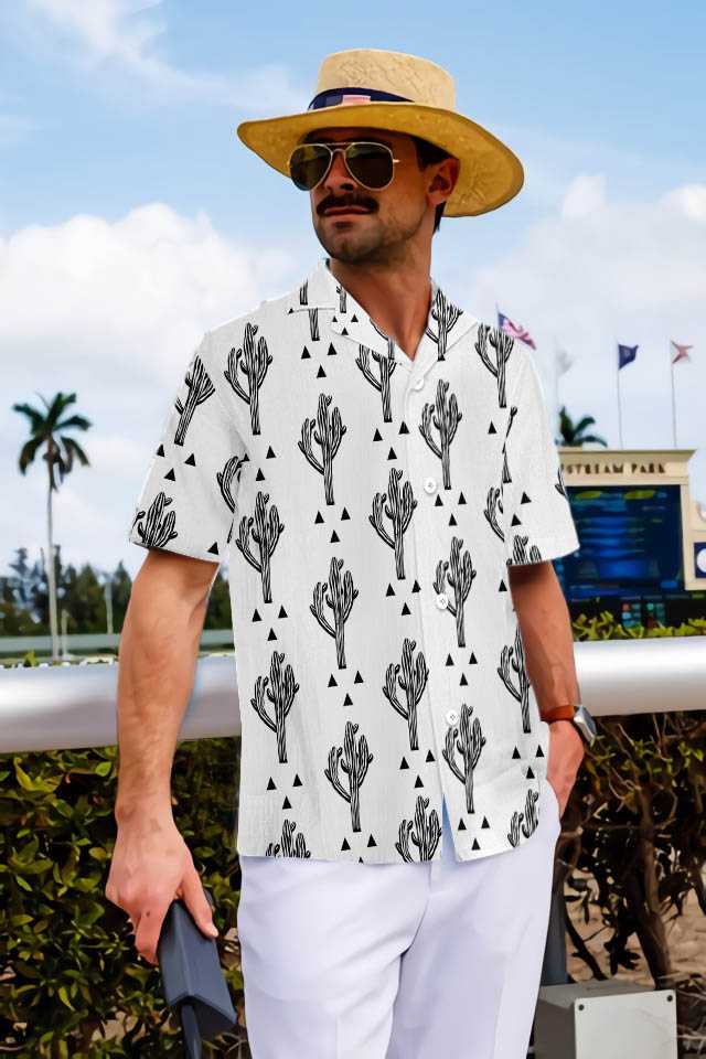 Cactus Seamless Pattern Hawaiian Shirt