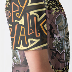 Cartoon Halloween Illustration Frame Of Diverse Evil Polo Shirt