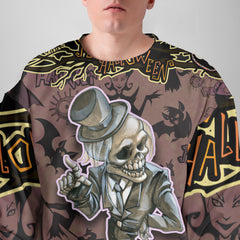 Cartoon Halloween Illustration Frame Of Diverse Evil Sweatshirt