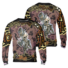 Cartoon Halloween Illustration Frame Of Diverse Evil Sweatshirt