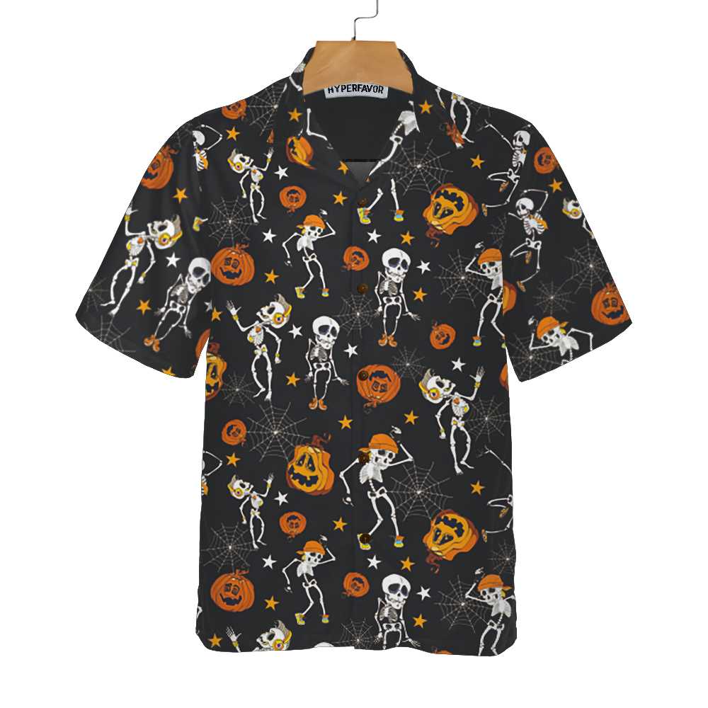 Dancing Skeletons Happy Halloween Hawaiian Shirt, Funny Halloween Shirt, Best Gift For Halloween