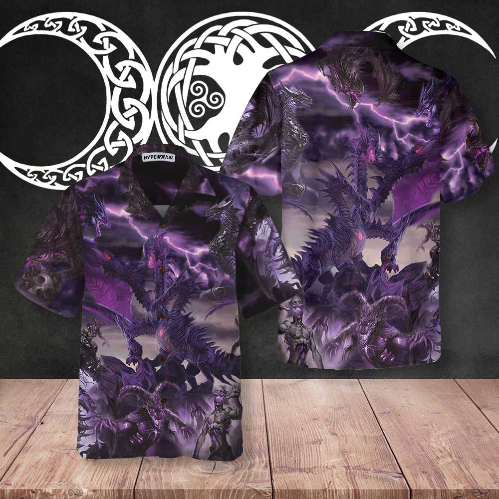 Dragon Skeleton Hawaiian Shirt, Monster Dragon Shirt For Men And Women