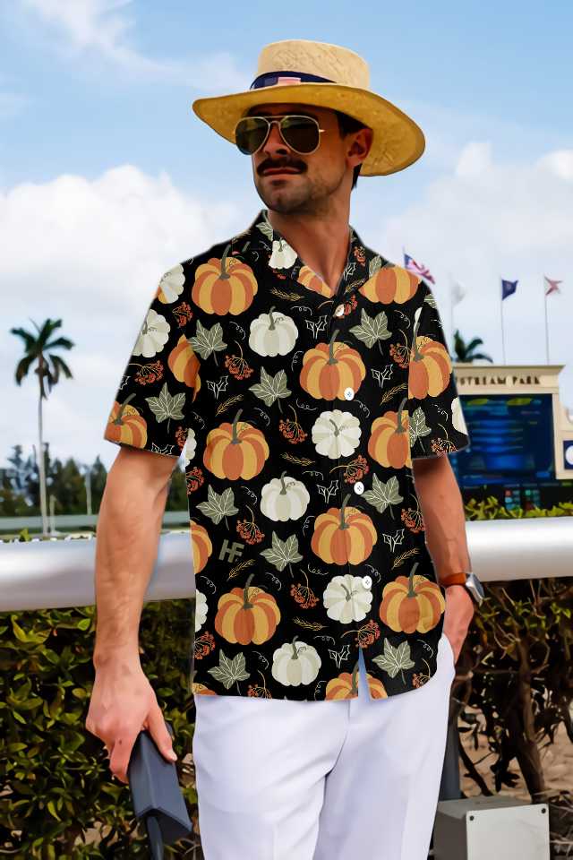 Fall Pumpkin Thanksgiving Hawaiian Shirt, Funny Thanksgiving Shirt, Unique Thanksgiving Gift Ideas