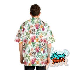 Tropical Flower Skull Pattern For Men, For Woman Hawaiian Shirt - HYPERFAVOR