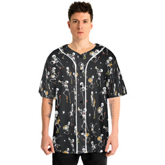 Funny Vintage Pattern Skull Dancing Halloween For Men, For Woman Baseball Jersey - HYPERFAVOR