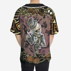 Cartoon Halloween Illustration Frame Of Diverse Evil Baseball Jersey