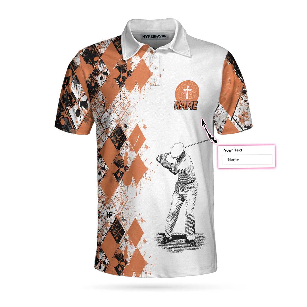 Golf I Am A Simple Man Custom Polo Shirt, Argyle Pattern Golf Shirt For Male, Personalized Golf Gift