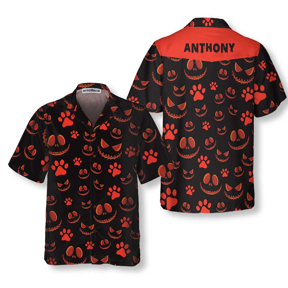 Horror Halloween For Dog Lovers Custom Hawaiian Shirt, Scary Dog Halloween Shirt