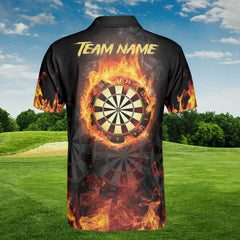 HYPERFAVOR Fire Flame Dart Custom Polo Shirt