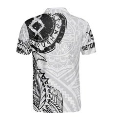 HYPERFAVOR Personalized Tribal Tattoo White Version Golf Polo Shirt For Men