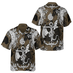 HYPERFAVOR Dragon Skull Gothic Style Hawaiian Shirt