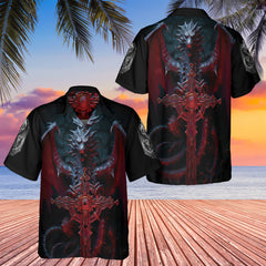 HYPERFAVOR Fire Gothic Dragon Hawaiian Shirt
