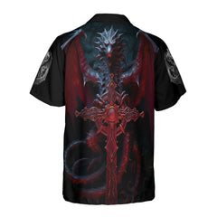 HYPERFAVOR Fire Gothic Dragon Hawaiian Shirt