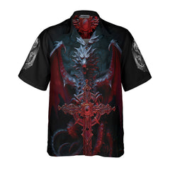 HYPERFAVOR Fire Gothic Dragon Hawaiian Shirt