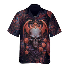 HYPERFAVOR Gothic Demon Skull Hawaiian Shirt