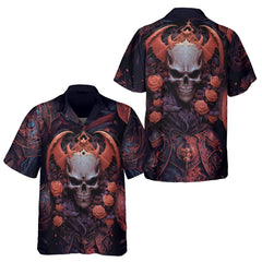 HYPERFAVOR Gothic Demon Skull Hawaiian Shirt