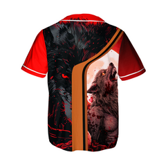 HYPERFAVOR Custom Hell Wolf Halloween Premium Baseball Jersey