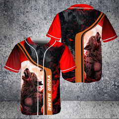 HYPERFAVOR Custom Hell Wolf Halloween Premium Baseball Jersey