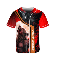 HYPERFAVOR Custom Hell Wolf Halloween Premium Baseball Jersey