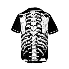 HYPERFAVOR Halloween Skeleton Costume Shirt Baseball Jersey
