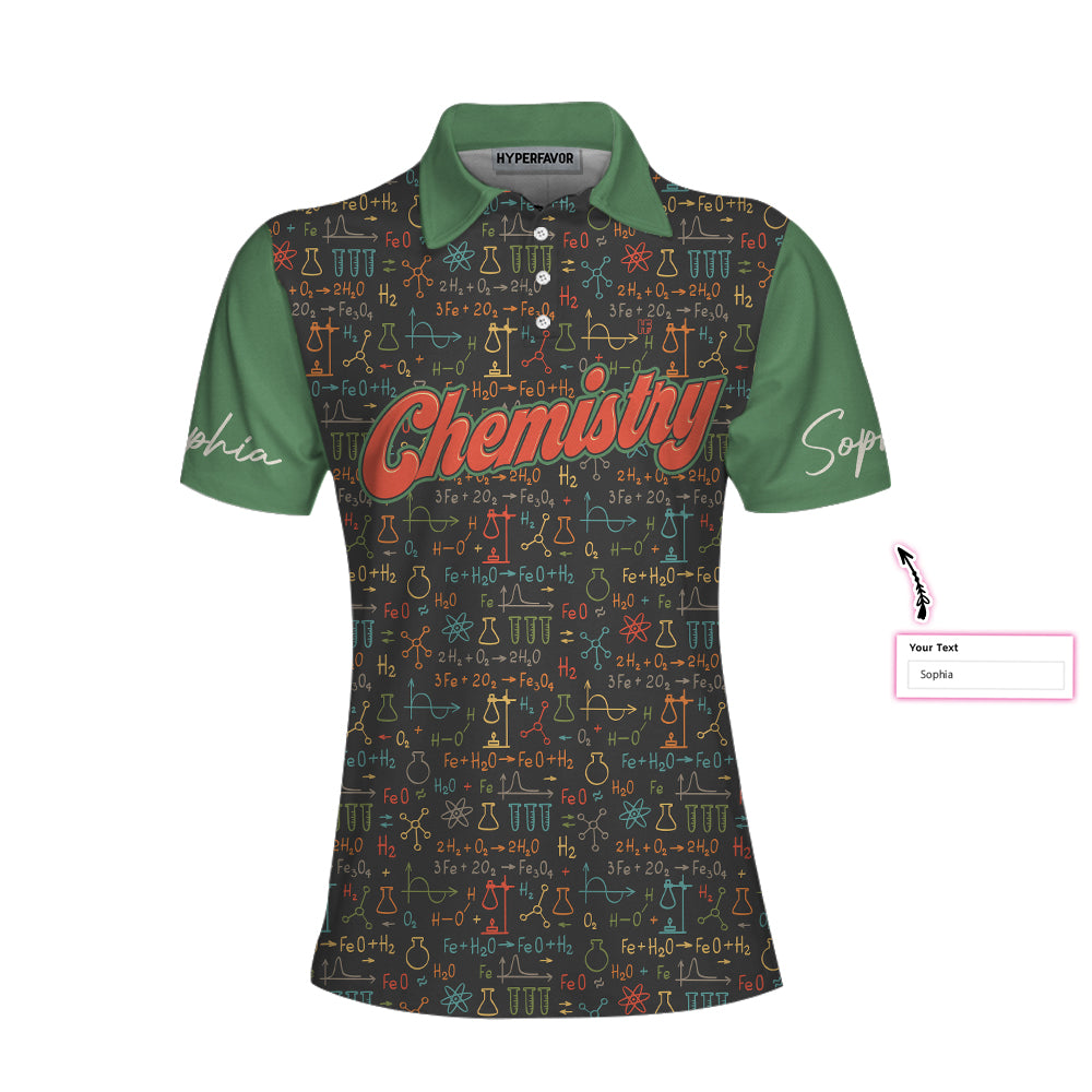 I Am A Chemistry Teacher Custom Short Sleeve Women Polo Shirt