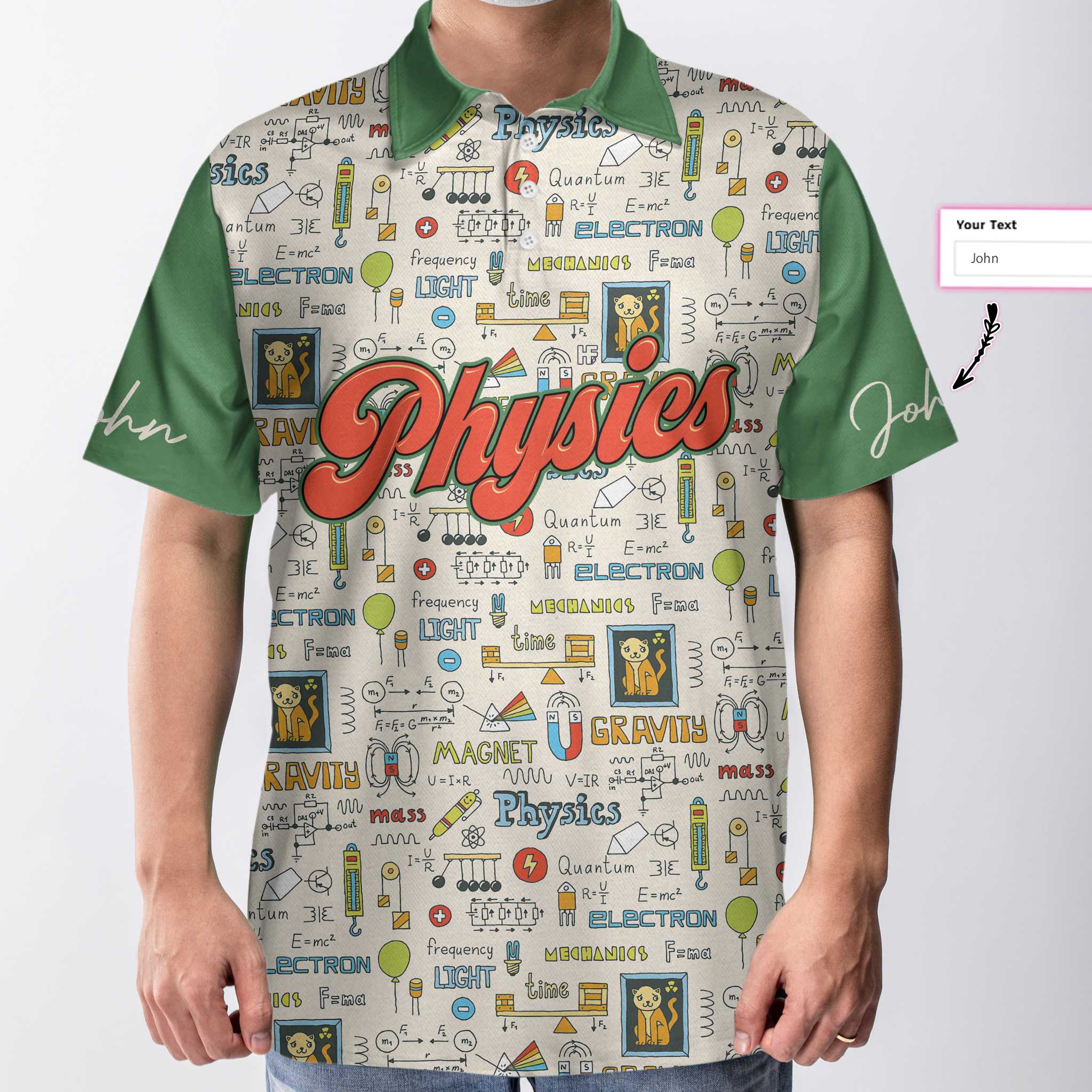 I Am A Physics Teacher Custom Polo Shirt