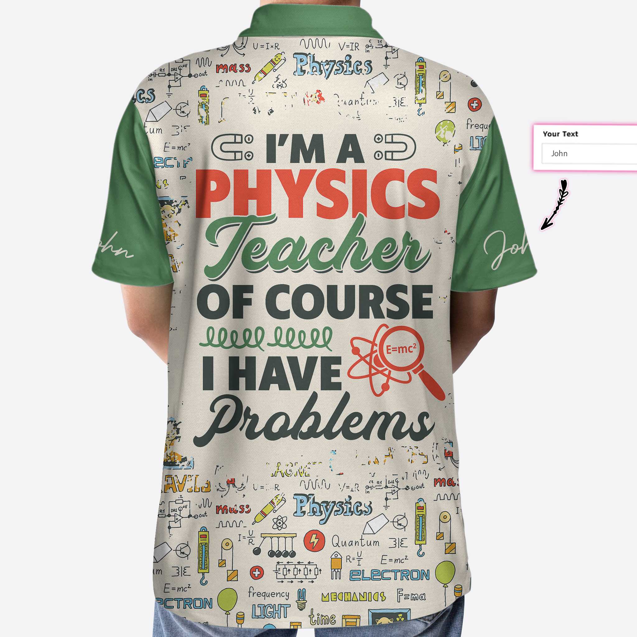 I Am A Physics Teacher Custom Polo Shirt