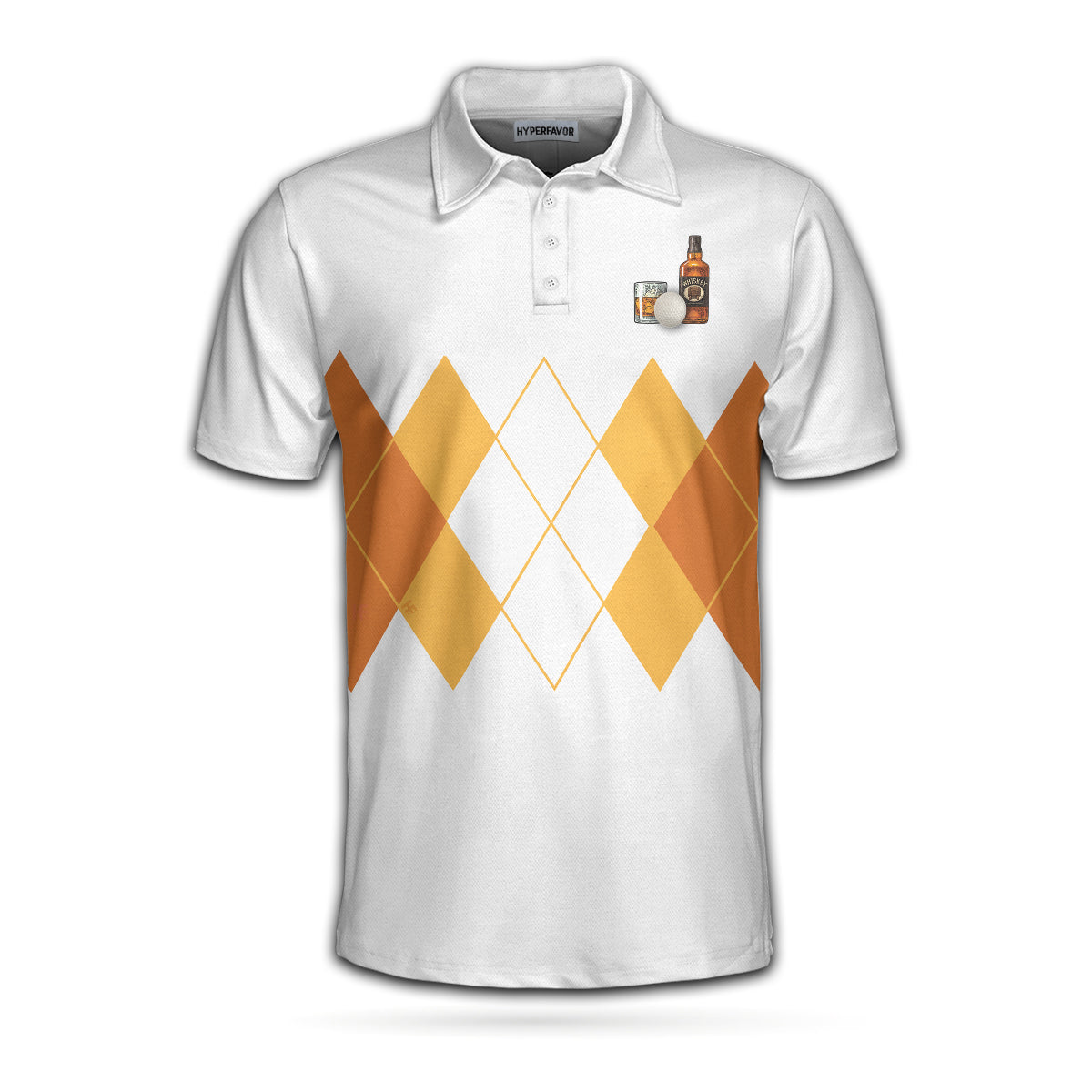 I Like Golf And Bourbon And Maybe 3 People Polo Shirt, Plaid Pattern Drinking Golf Shirt For Male Players