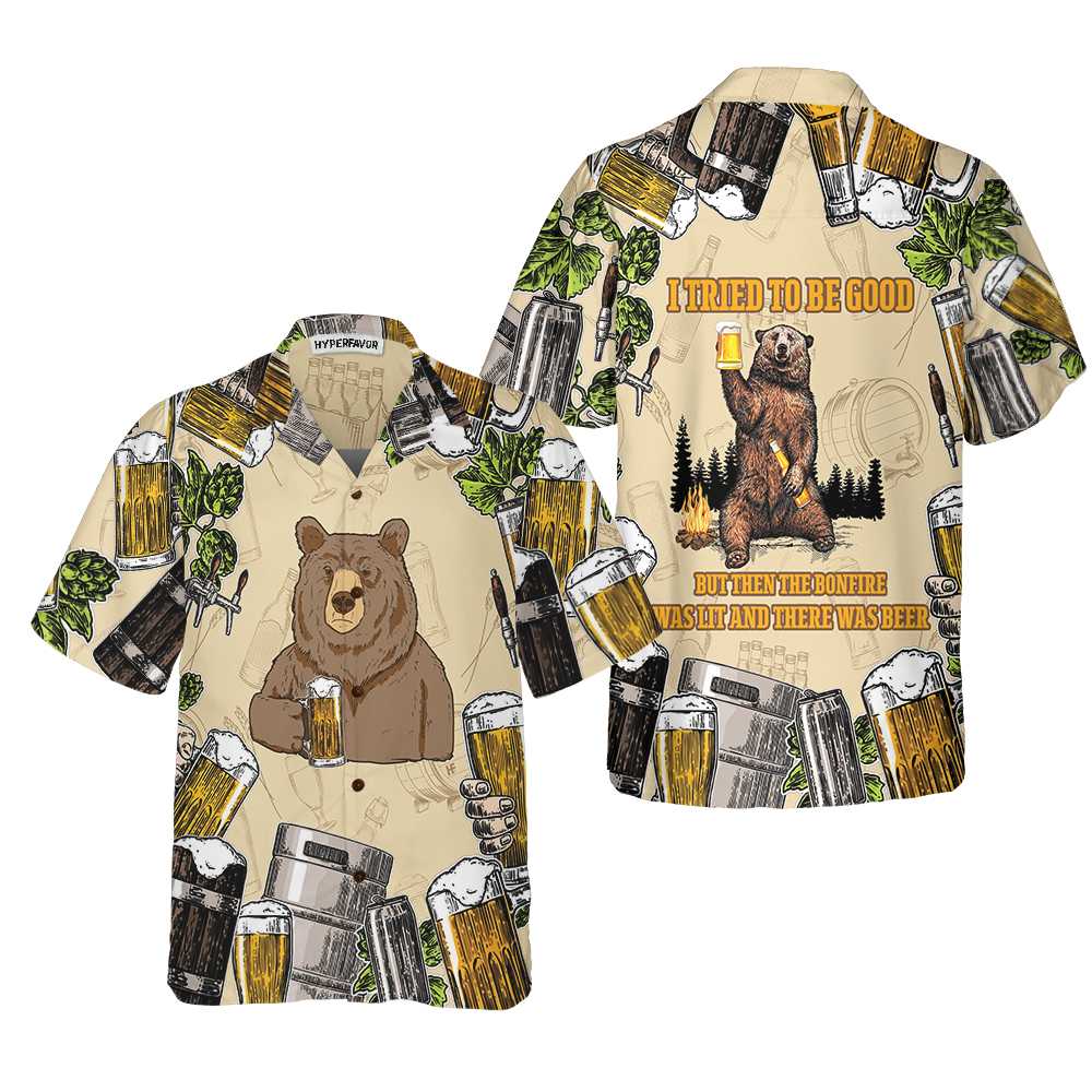 I Tried To Be Good Beer Camping Hawaiian Shirt, Funny Beer Shirt For Camping, Best Gift For Beer Lovers