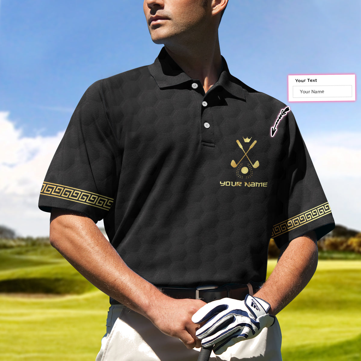 King Of Golf Custom Polo Shirt, Crown Royal Golf Polo Shirt For Men, Meaningful Golf Gift For Golfers