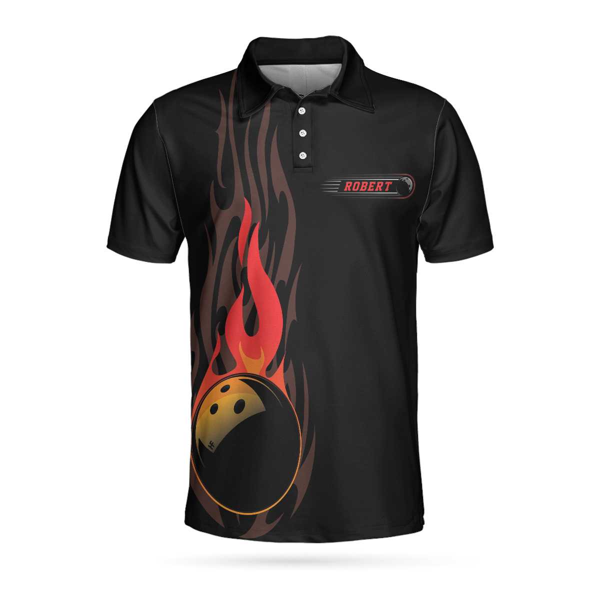 Keep Your Eyes On The Balls Bowling Custom Polo Shirt, Personalized Bowling Shirt For Men