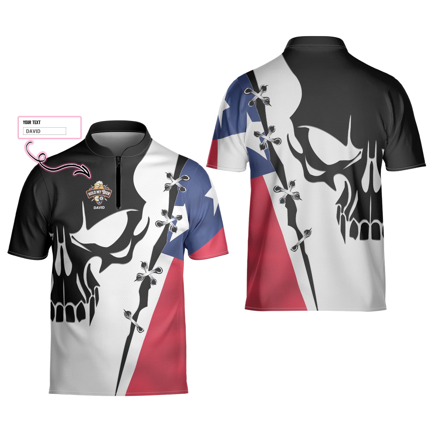 David Ball Zip Polo