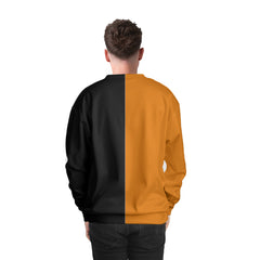 Naughty Cat Pawing Orange Halloween Sweatshirt - HYPERFAVOR