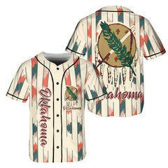 Oklahoma Flag State Baseball Jersey - HYPERFAVOR