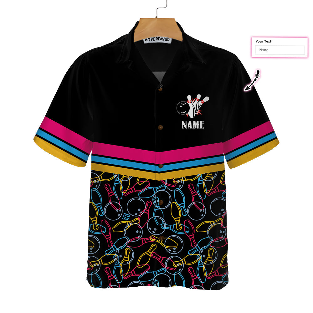 Personalized Bowling Custom Hawaiian Shirt, Customized Gift For Bowling Players