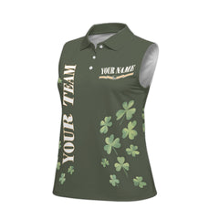 Personalized St. Patrick’s Day with Lucky Leprechaun Women’s Sleeveless Golf Polo Shirt