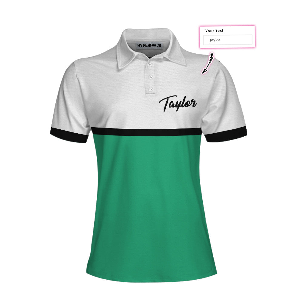 Queen Of The Green Custom Short Sleeve Women Polo Shirt, Personalized Gofling Shirt For Ladies, Golf Shirt With Sayings