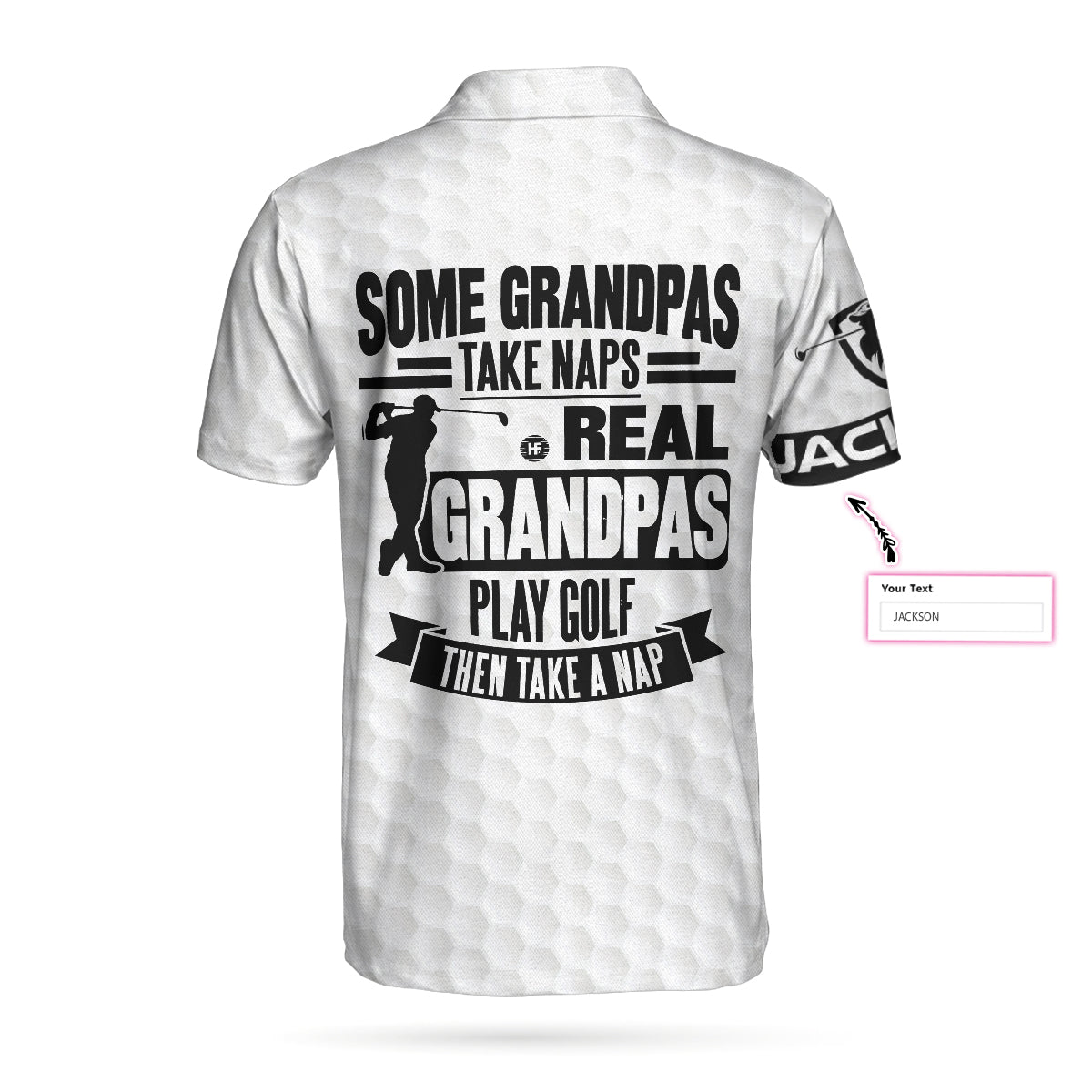 Real Grandpas Play Golf Custom Polo Shirt, Personalized Golf Shirt For Men, Funny Skull Golf Polo Shirt - Hyperfavor