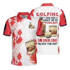 Mark Quality Mowing Red Golf Polo Shirt