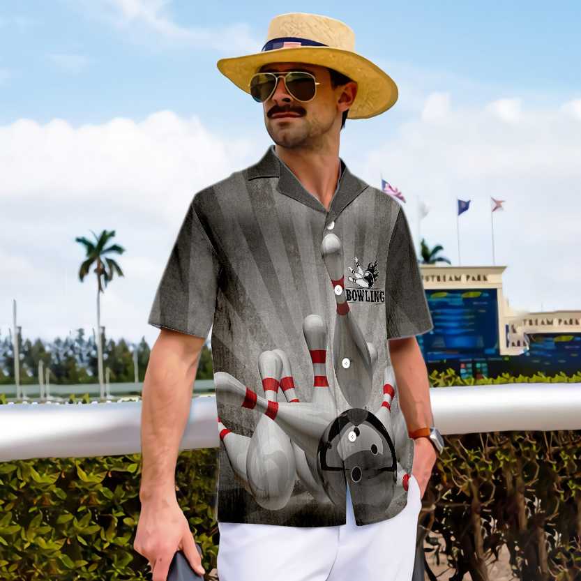 Strike Bowling Ball Lover Hawaiian Shirt, Unique Pins And Ball Bowling Shirt, Best Gift For Bowling Players