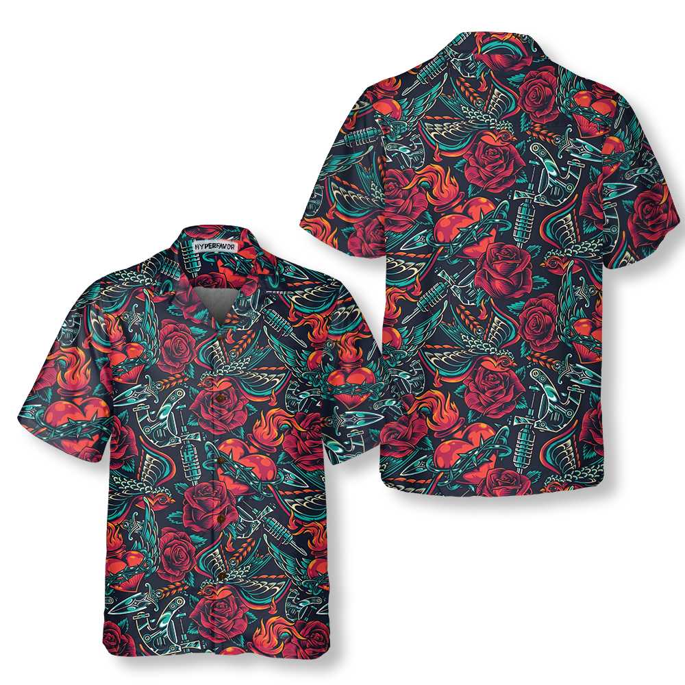 Tattoo Day Of The Dead Hawaiian Shirt, Unique Tattoo Artist Shirt, Best Shirt For Day Of The Dead