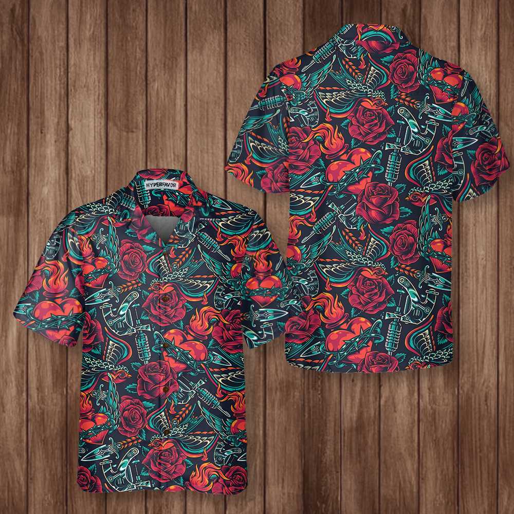 Tattoo Day Of The Dead Hawaiian Shirt, Unique Tattoo Artist Shirt, Best Shirt For Day Of The Dead
