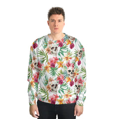 Tropical Flower Skull Pattern For Men, For Woman Sweatshirt - HYPERFAVOR