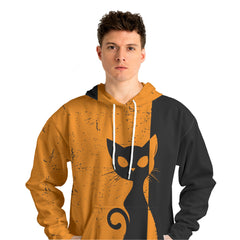 Vintage Single Silhouette Cat For Men, For Woman Hoodie - HYPERFAVOR